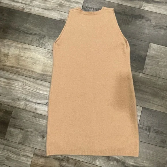Vince Sleeveless Wool Blend Sweater Dress Tan XL - Picture 5 of 7